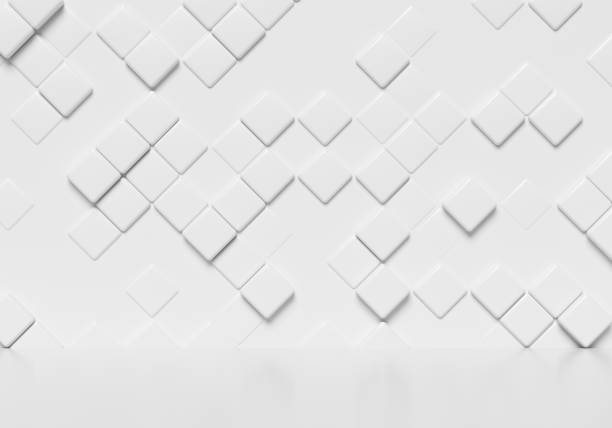 istock Abstract white wall with cubes and floor 3d illustration 841314146