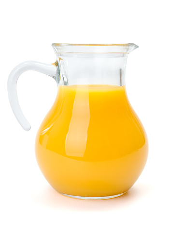 Fresh orange juice in jug