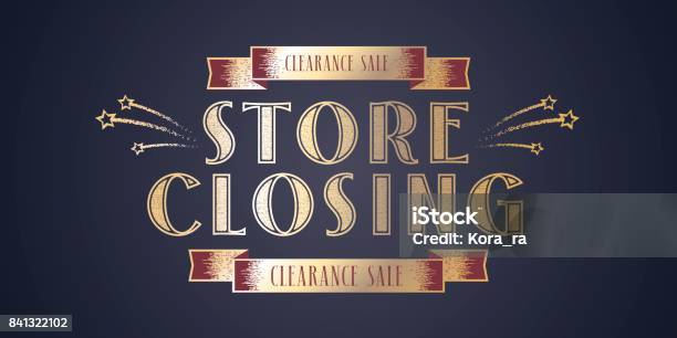 Store Closing Graphics Store Closing Vector Illustration Background Stock Illustration ...