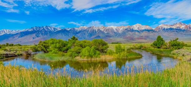 istock Spring in the Owens River Valley with Californian Sierra Nevada Inyo County, CA 841324318