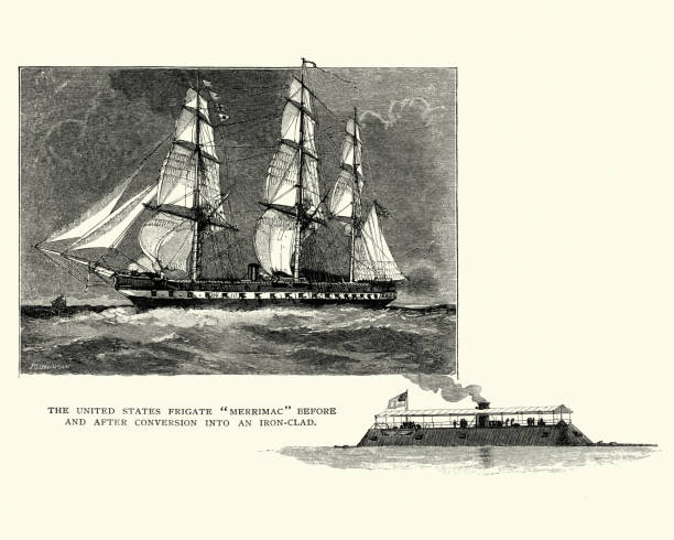istock United States Navy Frigate USS Merrimac 841333984