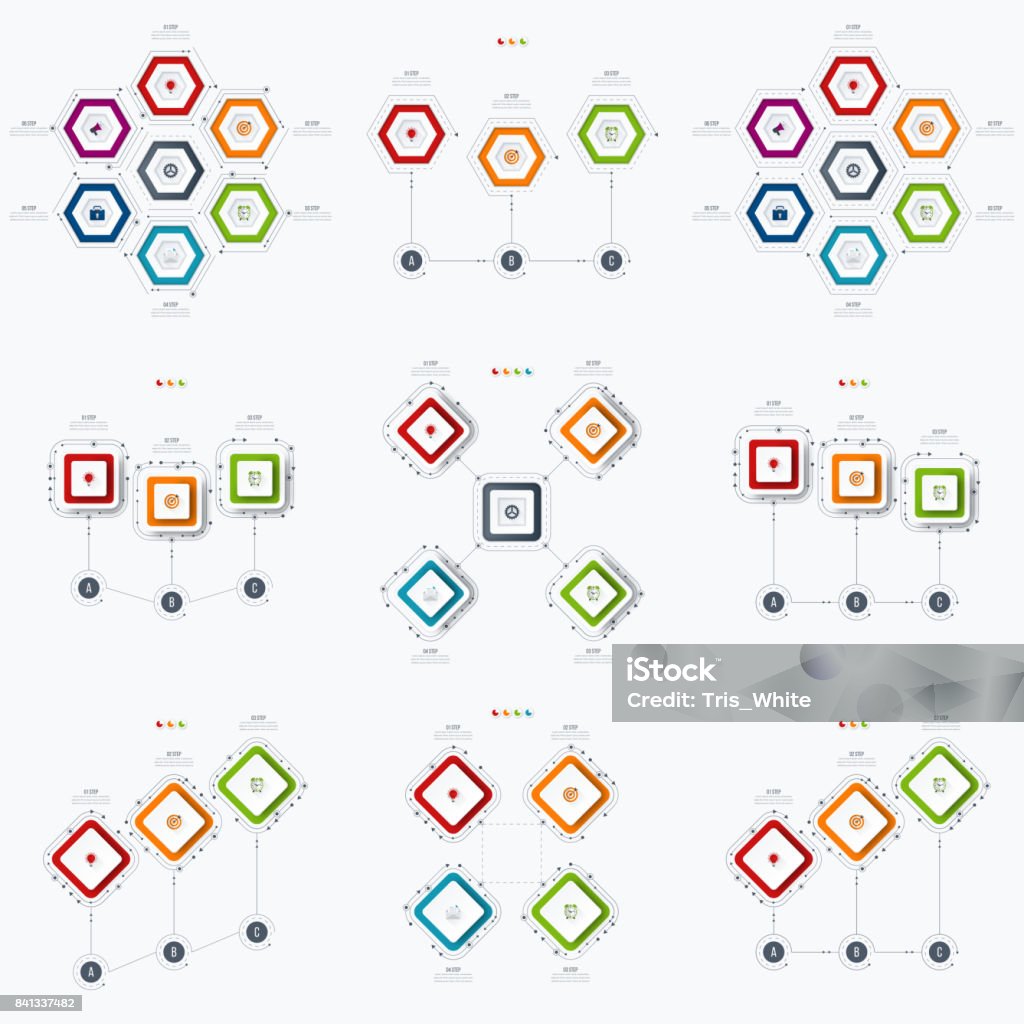 Infographic Fastened Set With Infographics Stock Illustration - Download Image Now ...