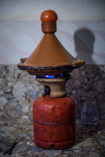 istock Traditional moroccan tagine making on gas bottle 841354554