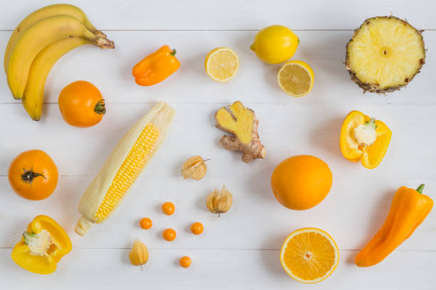 Selection of yellow fruit