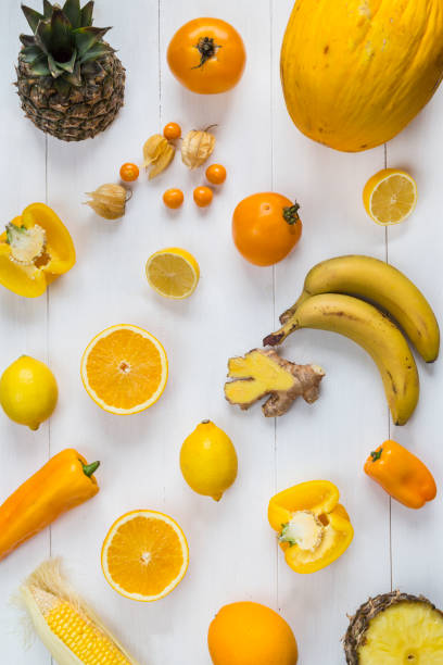istock Selection of yellow fruit and vegetables 841371594