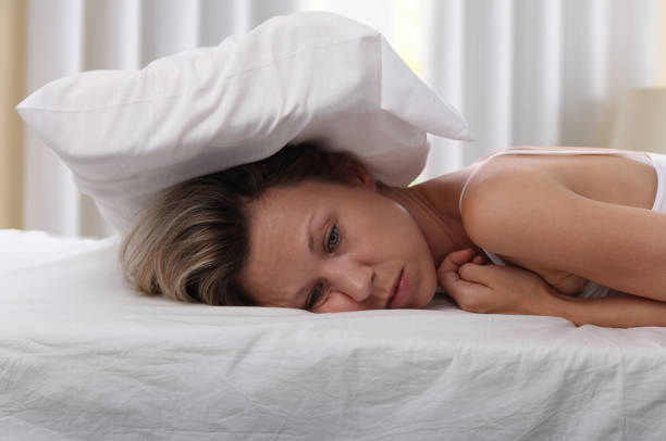 istock Woman Suffering From Depression laying on bed, Bed , Sleep Disorders, Insomnia 841371644