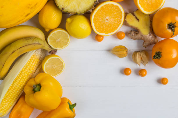 istock Yellow and orange fruit and veg 841371976
