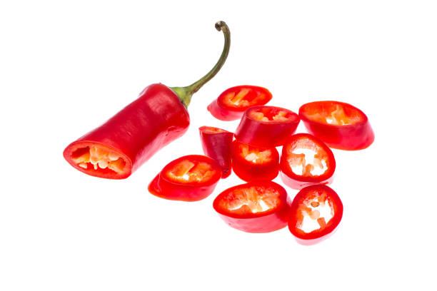 istock Chili red pepper pods isolated on white background 841373238