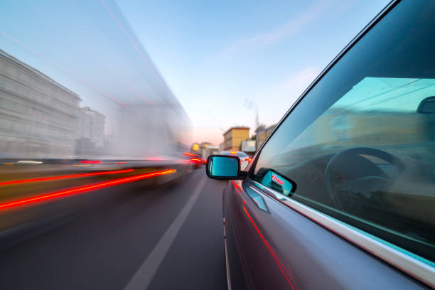 istock day city road view from inside car 841378678