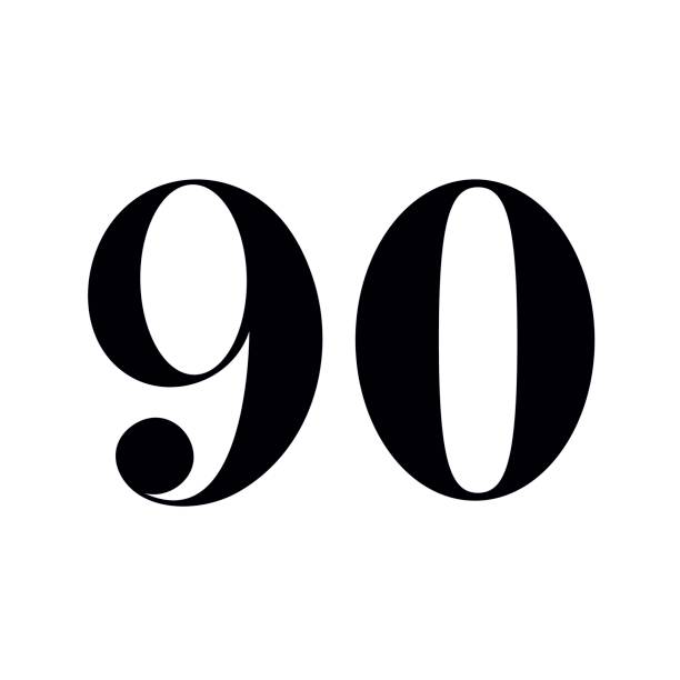 90 Number Print Design Stock Illustration - Download Image Now - 90 Plus  Years, Number, 1990-1999 - iStock