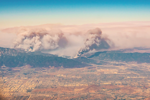 Fires burning in the mountains in north Los Angeles county, CA