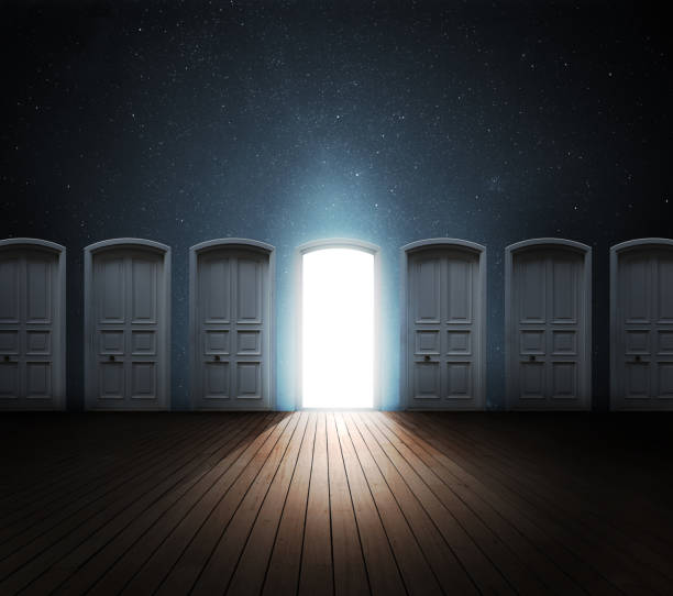 Door opened light Door opened light. doorway stock pictures, royalty-free photos & images