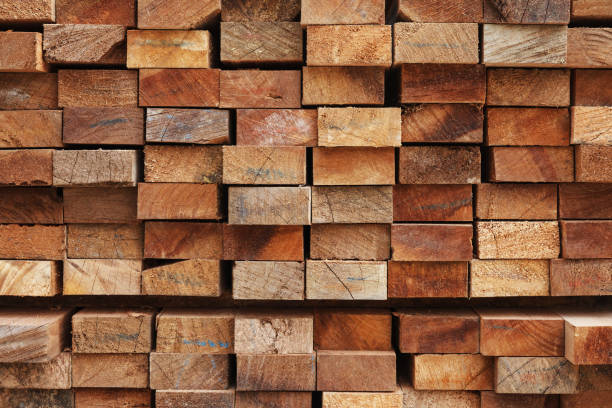 istock Wood timber in the sawmill. 841405390