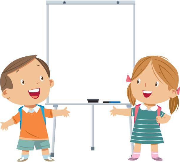 Whiteboard And Kids Stock Illustration - Download Image Now - Child, Boys,  Presentation - Speech - iStock