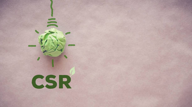 istock Green paper light bulb with CSR, Corporate social responsibility 841425784