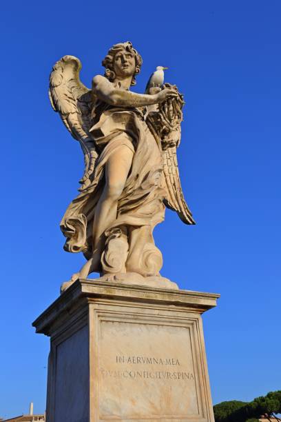 istock angel statue of the Ancient bridge  Castel Sant Angelo, 841425838