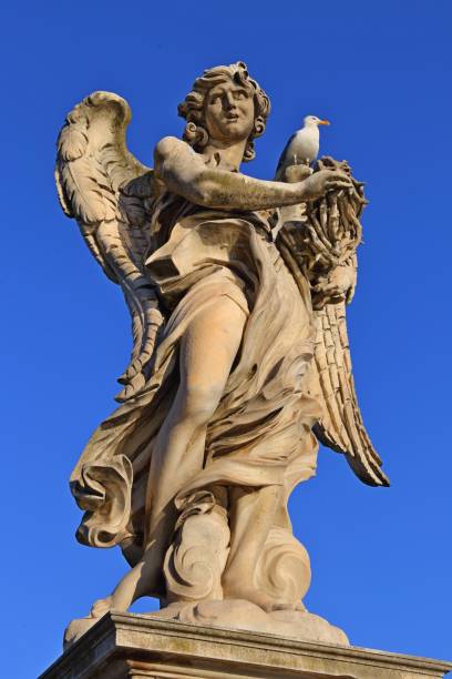 istock angel statue of the Ancient bridge  Castel Sant Angelo, 841425998