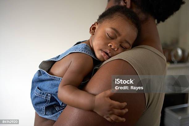 Baby Asleep On Mums Shoulder Stock Photo - Download Image Now - Baby - Human Age, Mother, Child