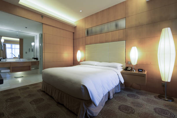 istock Elegant and comfortable bedroom interior 841430062