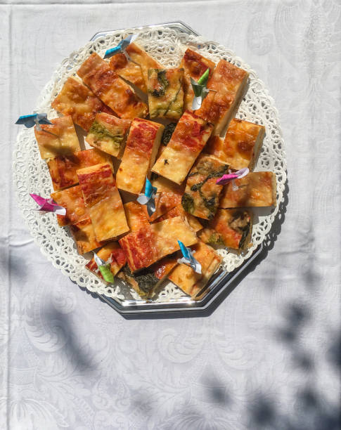 istock Pizza strips on a plate ready for the party 841436568