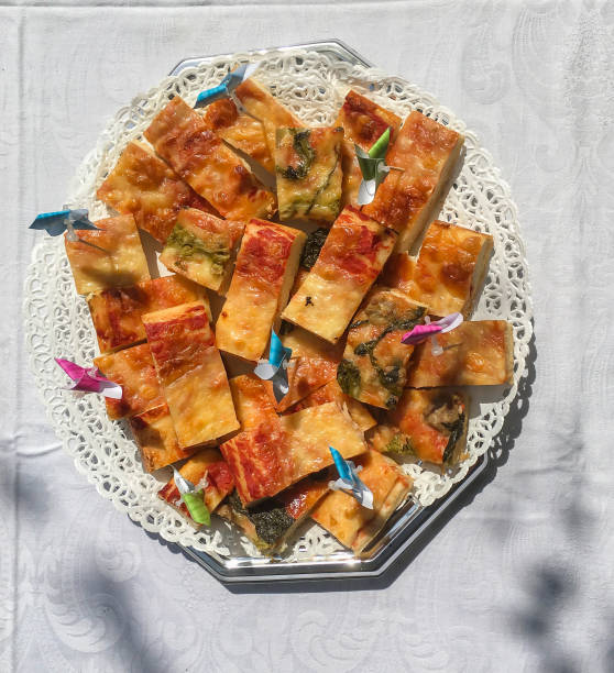 istock Pizza strips on a plate ready for the party 841436574