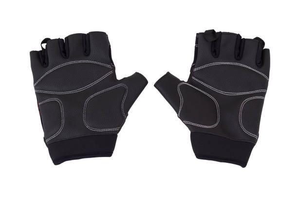 istock Pair of athletic gloves isolated on white background 841438174