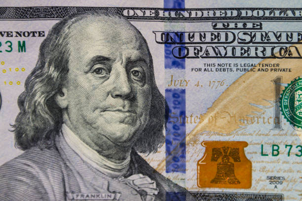 istock Macro shot of one hundred dollars bill 841442692