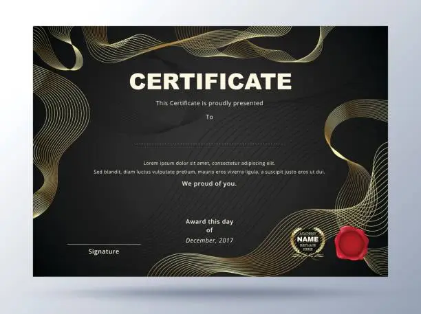 Vector illustration of Certificate template design with simple concept. business certificate design.