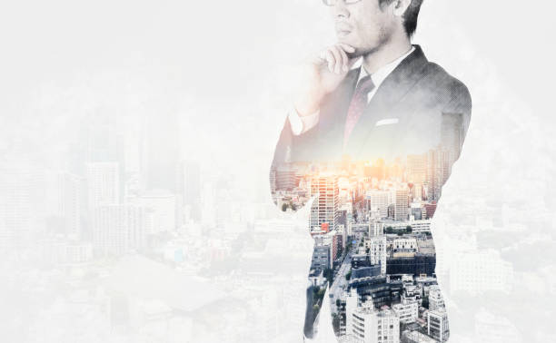 istock business man with double exposure and hand drawn sketch effect 841456952