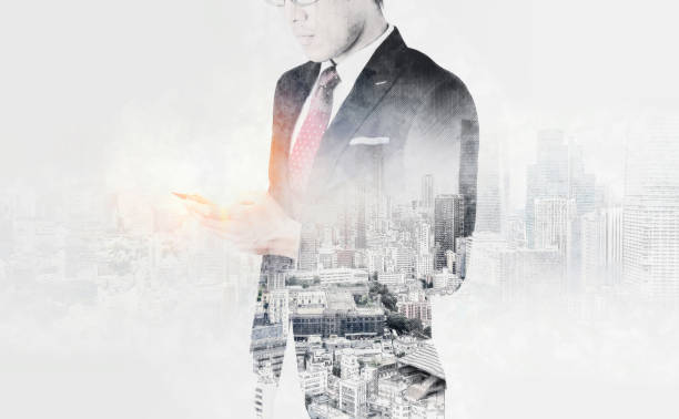 istock business man with double exposure and hand drawn sketch effect 841456994