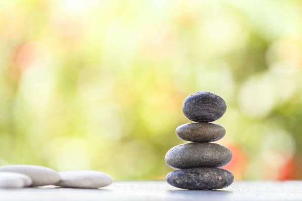 istock Stones pyramid symbolizing stability, zen ,Zen spa concept , Zen Massage Stone 841457154