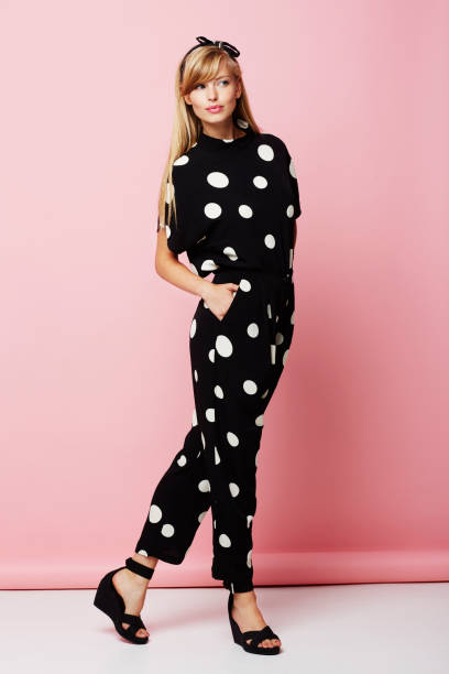 istock Jumpsuit girl in studio 841462222