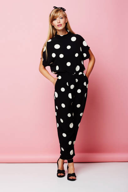istock Spotted jumpsuit beauty 841465484