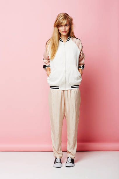 istock Varsity girl in pink 841465584