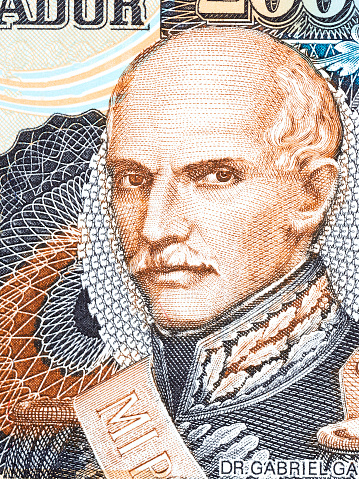 Gabriel Garcia Moreno portrait from Ecuadorian money