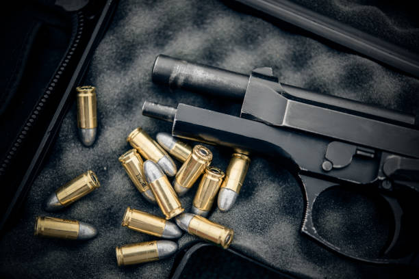 istock The gun and gun Short black pistol 841469460