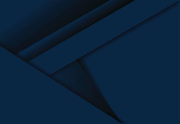 블루 그라데이션 기하학적 배경 소재 디자인 중복 레이어 그림 - navy blue stock illustrations