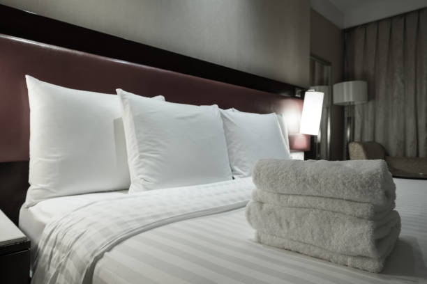 istock Elegant and comfortable bedroom interior 841472086