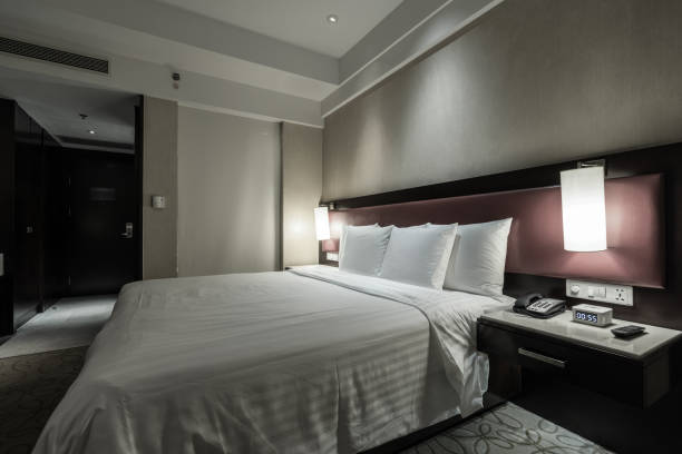 istock Elegant and comfortable bedroom interior 841475614