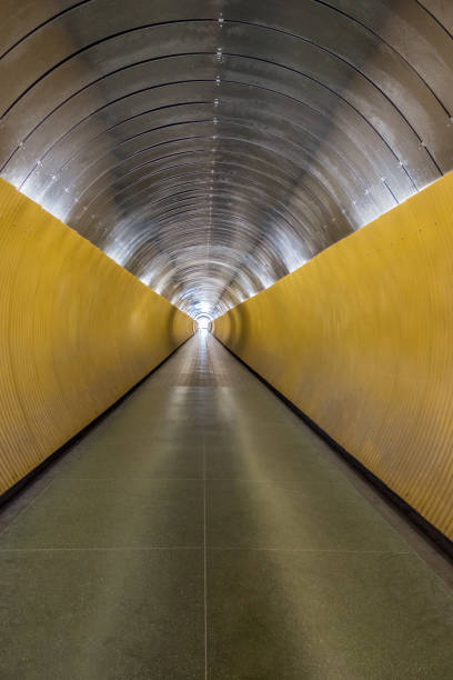 istock Underground pedestrian tunnel. Perspective with modern design. 841478670