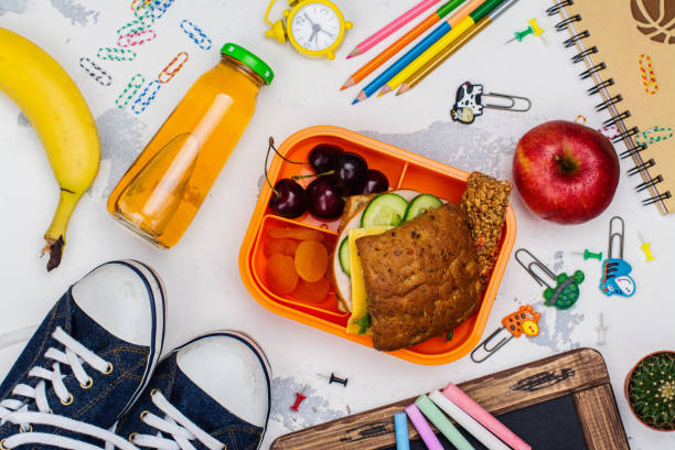 istock Lunch box and school supplies 841478764
