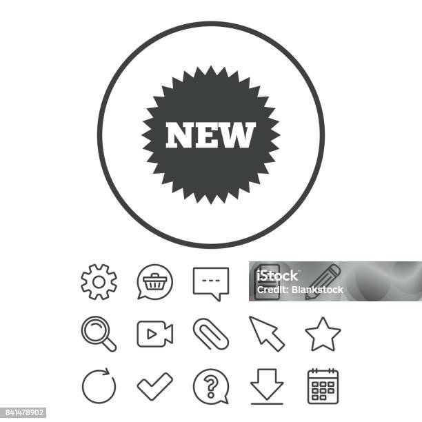 New Sign Icon New Arrival Star Symbol Stock Illustration - Download Image Now - Arrival, Art, Asking