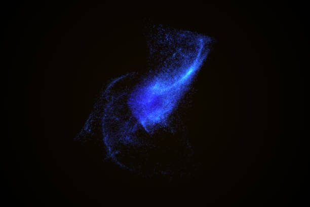 istock Abstract background made of blue glowing particles 841490628