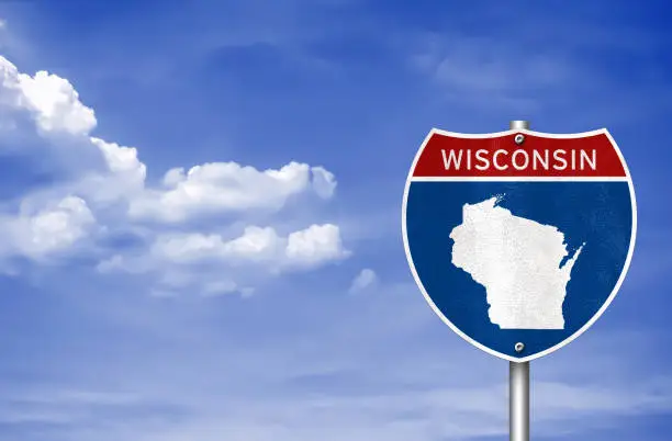 Photo of Wisconsin road sign map