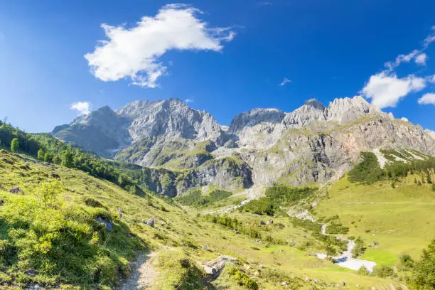 Photo of Summer Panoramic view of Hochkönig - Mandlwände -  Alps