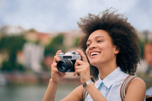 istock Mixed race tourist taking photo 841502232