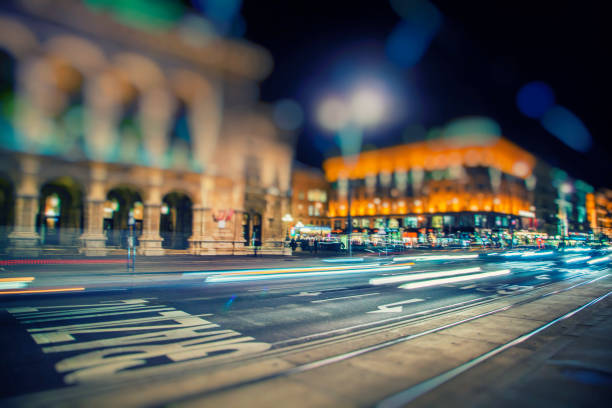 istock colorful light trace from night traffic in the city 841506034