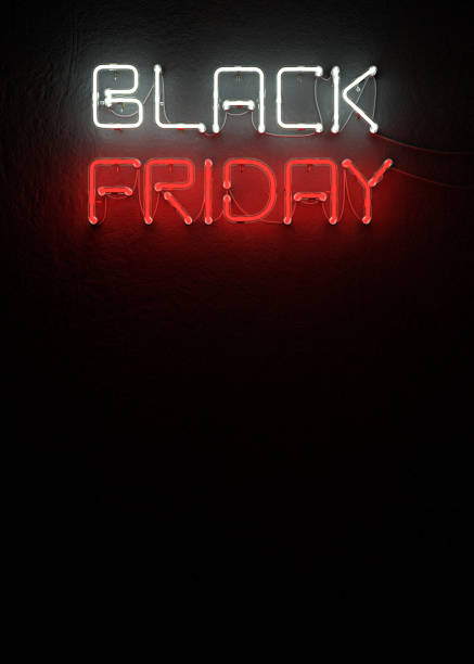 istock Black friday sale neon with copy space. 841506148