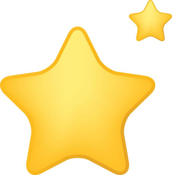 흰색 바탕에 별 이모티콘 - white background decoration star shape isolated on white stock illustrations