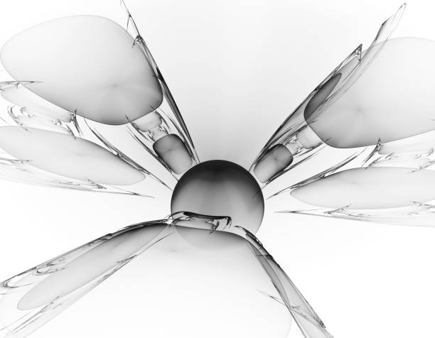 istock Monochrome abstract fractal illustration 841510816